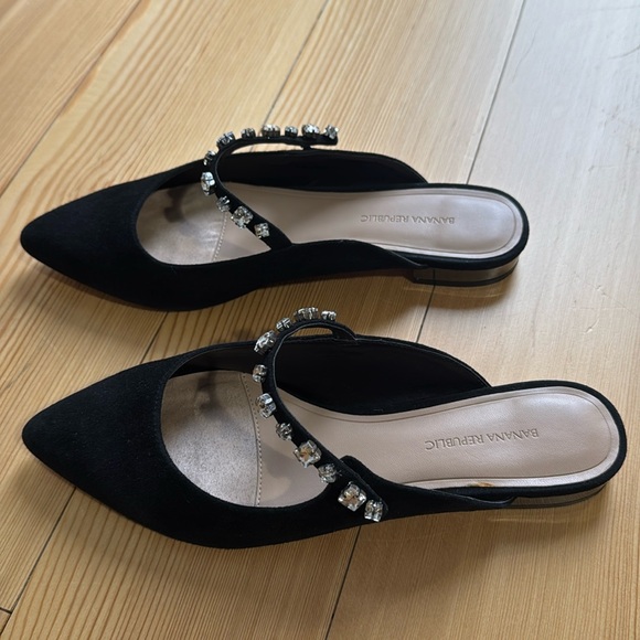 Banana Republic rhinestone embellished strap mules - Picture 1 of 7